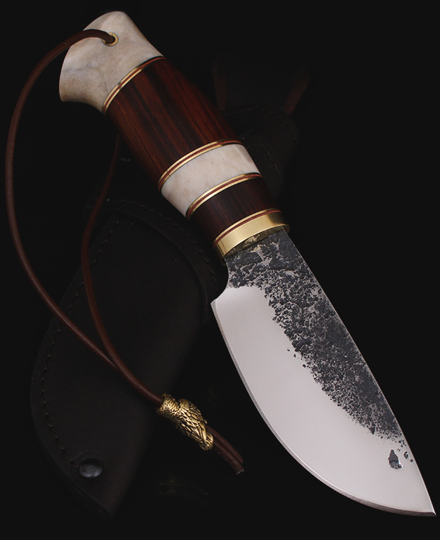 Нож "Эвенский" кованая 95х18. Рукоять Дуб.
